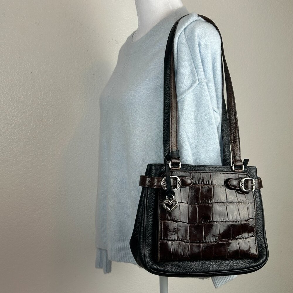 Brighton Organizer  Black and Brown Shoulde Bag